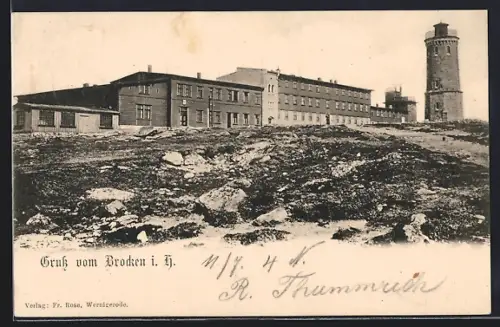 AK Brocken, Hotel mit Turm