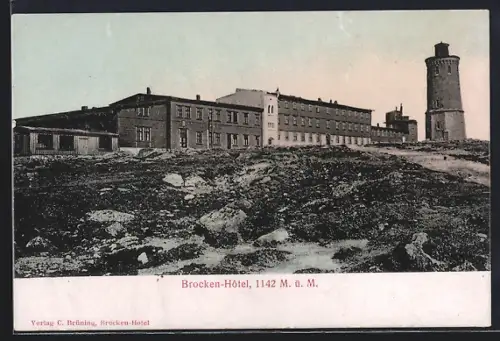 AK Brocken, Brocken-Hotel mit Aussichtsturm