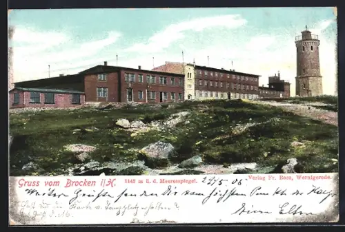 AK Brocken, Brocken-Hotel mit Aussichtsturm