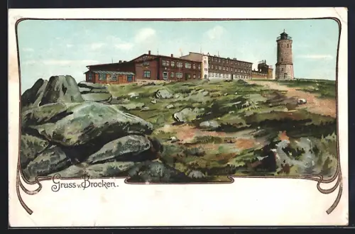 Lithographie Brocken, Restauration und Aussichtsturm