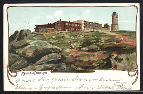 Lithographie Brocken, Restauration und Aussichtsturm