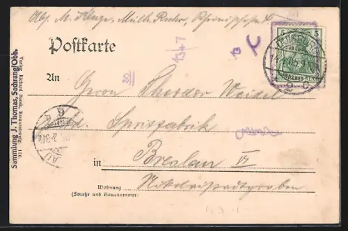 AK Duisburg, Hafenpartie mit Fähren