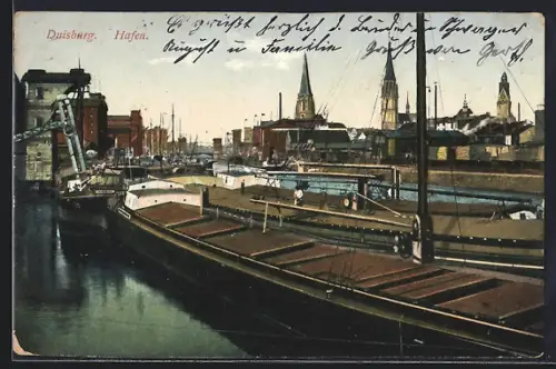 AK Duisburg, Hafen mit Fähren