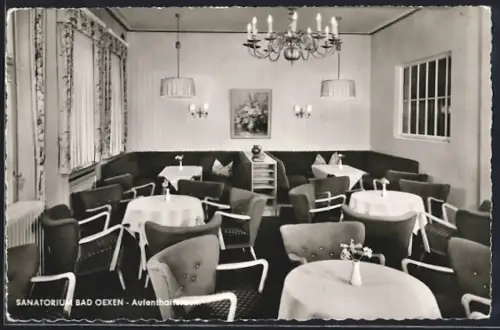 AK Bad Oexen, Sanatorium, Aufenthaltsraum, Innenansicht