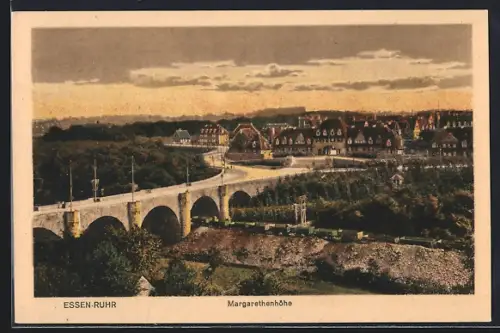 AK Essen-Ruhr, Margarethenhöhe mit Strassenpartie