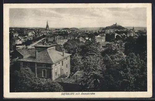 AK Siegburg, Teilansicht mit Annokirche