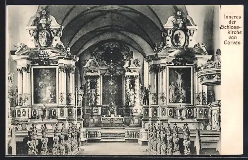 AK Corvey, Inneres der Schlosskirche