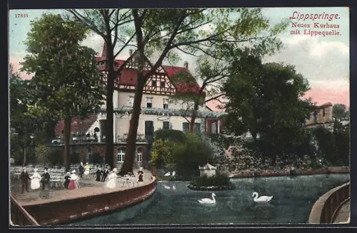 AK Lippspringe, Neues Kurhaus mit Lippequelle
