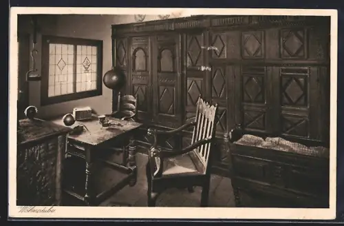 AK Bersenbrück, Kreismuseum, Wohnstube mit Wiege und Bügeleisen