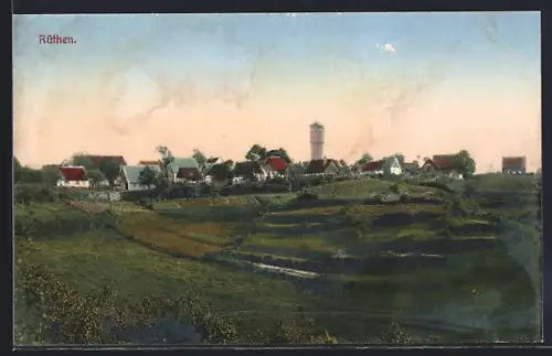 AK Rüthen, Ortspartie mit Turm