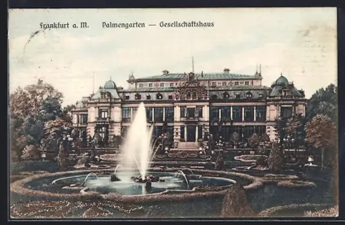 AK Frankfurt-Westend, Palmengarten mit Gesellschaftshaus