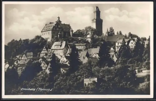 AK Cronberg /Taunus, Teilansicht mit Turm