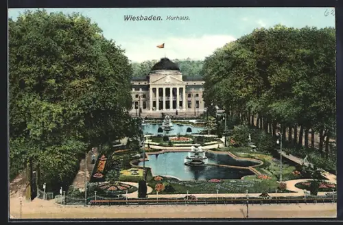 AK Wiesbaden, Partie am Kurhaus