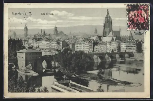 AK Alt-Frankfurt, Alte Brücke mit Kirche