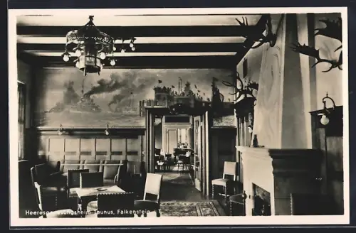 AK Falkenstein i. T., Heeresgenesungsheim Taunus, Innenansicht