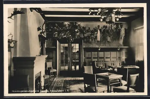 AK Falkenstein i. T., Das Heeresgenesungsheim Taunus, Innenansicht