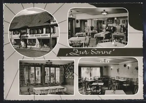 AK Beerfelden /Odw., Gasthaus und Cafe zur Sonne, Inh. Friedrich Rein