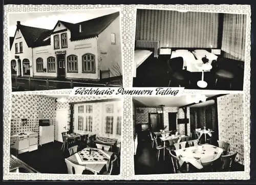 AK Tating, Gasthaus Pommern in der Dorfstrasse 27, Inh. W. u. H. Lienstädt