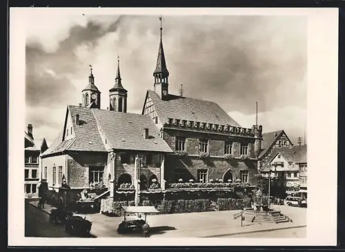 Foto-AK Deutscher Kunstverlag, Nr. 5: Göttingen, Das Rathaus mit Umgebung