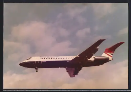Fotografie Flugzeug BAC One-Eleven British Airways G-AVMH über Berlin-Tempelhof