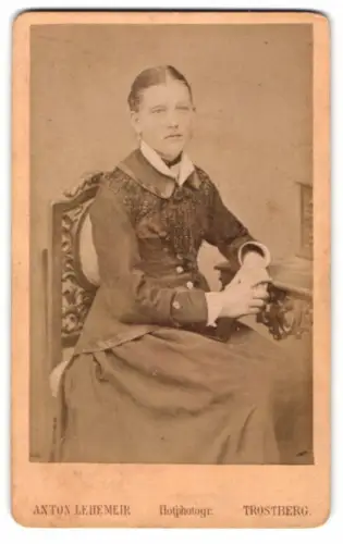 Fotografie Anton Lehemeir, Trostberg, Dame in eleganter Kleidung