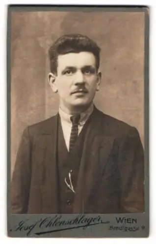Fotografie Josef Ohlenschlager, Wien, Bendlgasse 9, Porträt eines Mannes