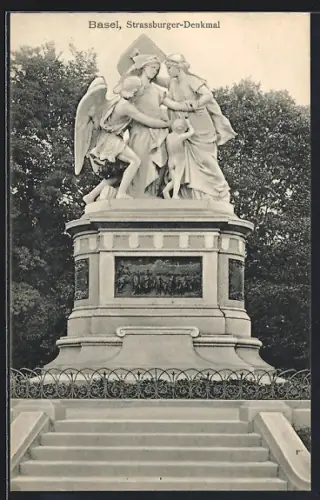 AK Basel, Strassburger-Denkmal