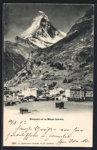 AK Zermatt, Panorama et le Mont-Cervin