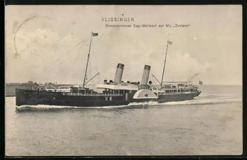 AK Passagierschiff Zeeland in Fahrt