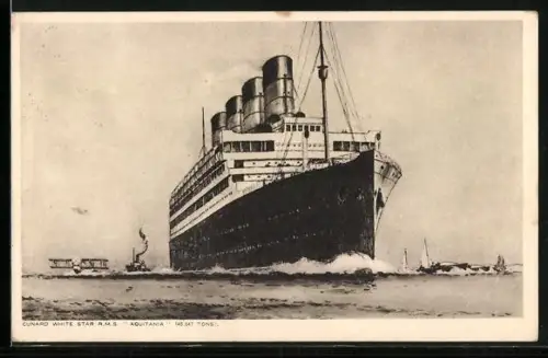AK RMS Aquitania der Cunard White Star