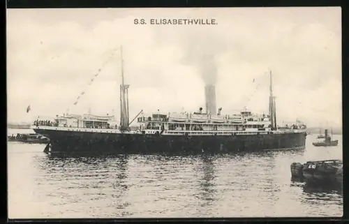 AK Passagierschiff SS Elisabethville vor Anker