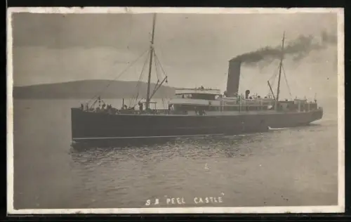 AK Passagierschiff SS Peel Castle auf See