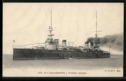 AK Kriegsschiff Leon-Gambetta, Croiseur cuirassé