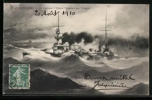 AK Kriegsschiff Cuirassé Patrie