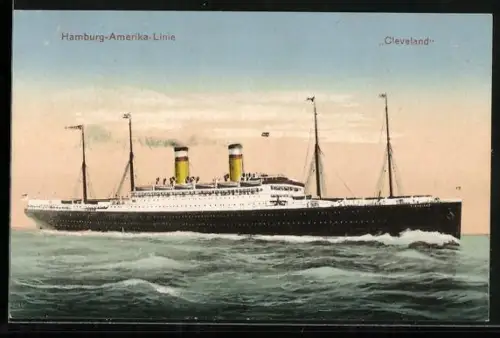 AK Passagierschiff Cleveland der Hamburg-Amerika-Linie
