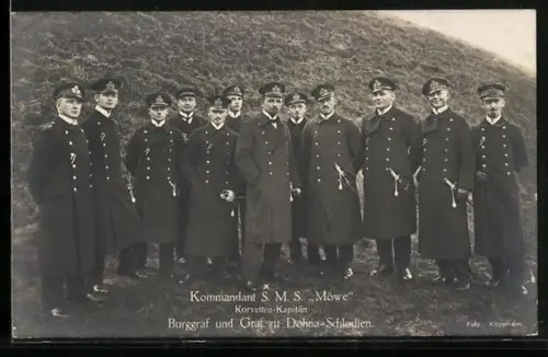 AK Burggraf und Graf zu Dohna-Schlodien, Korvetten-Kaptän und Kommandant der S.M.S. Möwe