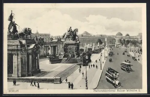 AK Berlin, Nationaldenkmal Kaiser Wilhelm I. aus der Vogelschau