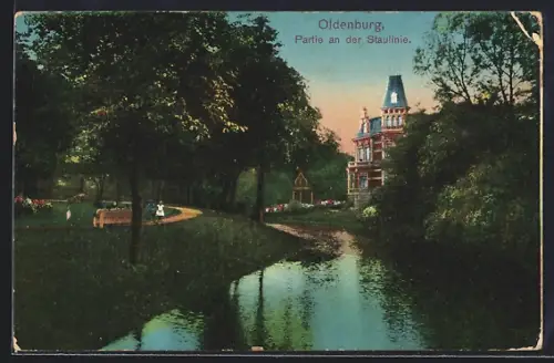 AK Oldenburg / O., Partie an der Staulinie