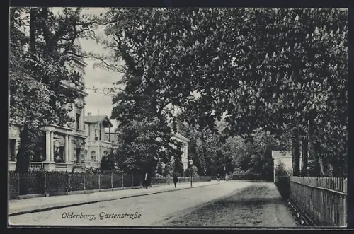 AK Oldenburg / O., Häuser in der Gartenstrasse