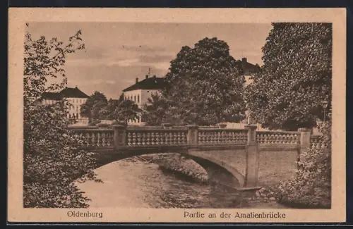 AK Oldenburg / O., Partie an der Amalienbrücke