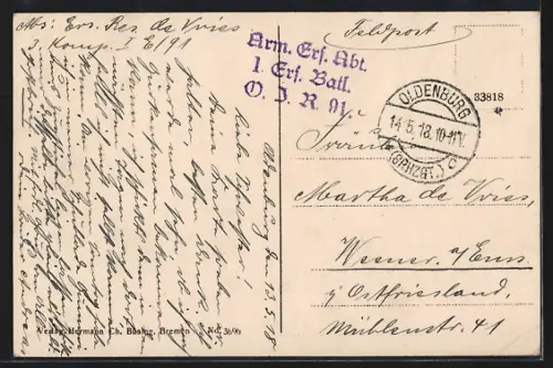 AK Oldenburg / O., Partie an der Amalienbrücke