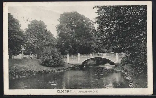 AK Oldenburg / O., Amalienbrücke