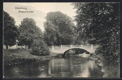 AK Oldenburg / O., Amalienbrücke