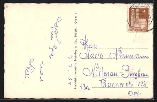 AK AK Oldenburg / O., Heilig-Geiststrasse mit Autos und Geschäften