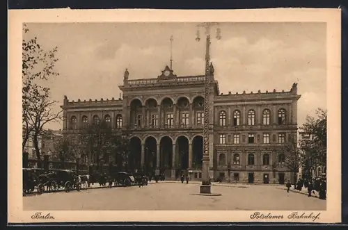AK Berlin, Potsdamer Bahnhof mit Vorplatz