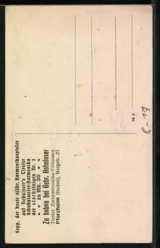 AK Meisterspieler der Jugend, Sepp der beste 5-jähr. Harmonikaspieler