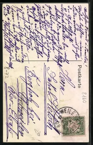 AK Miesbach, Oberbayr. Gesangs-Trio D`Leitzachtaler mit Seppl Schönauer, Trachtenkapelle