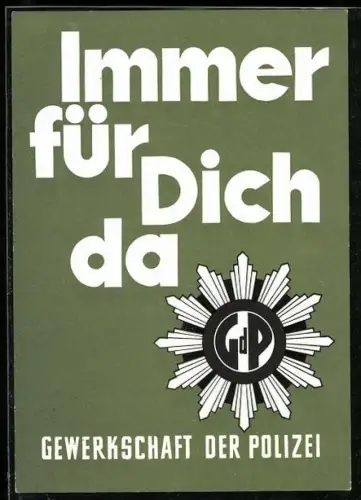 AK Wiesbaden, Emblem Gewerkschaft der Polizei, GdP-Kongress 1964, Immer für Dich da