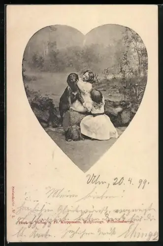 AK Herz, Kinder mit Hund