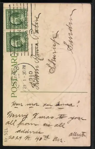 AK Herz zu Weihnachten mit Zweigen